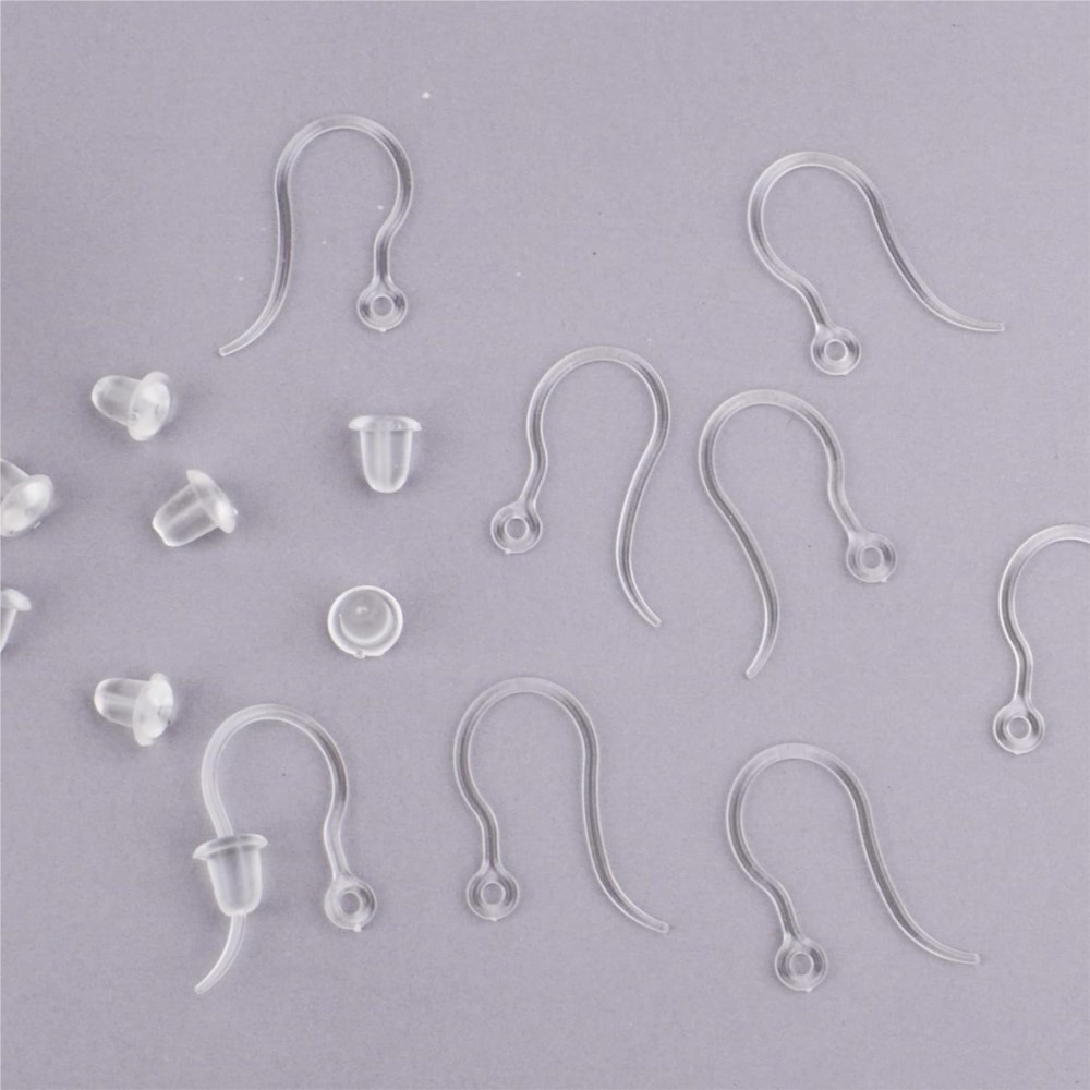 40pcs Clear Plastic Earring Ho - Jewelry Making Essentials avis et prix