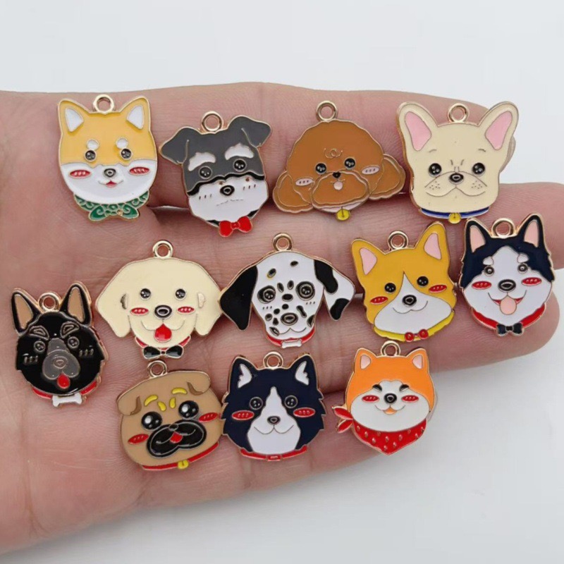 12pcs cartoon pet spotted dog  - Jewelry Making Birthday Party avis et prix