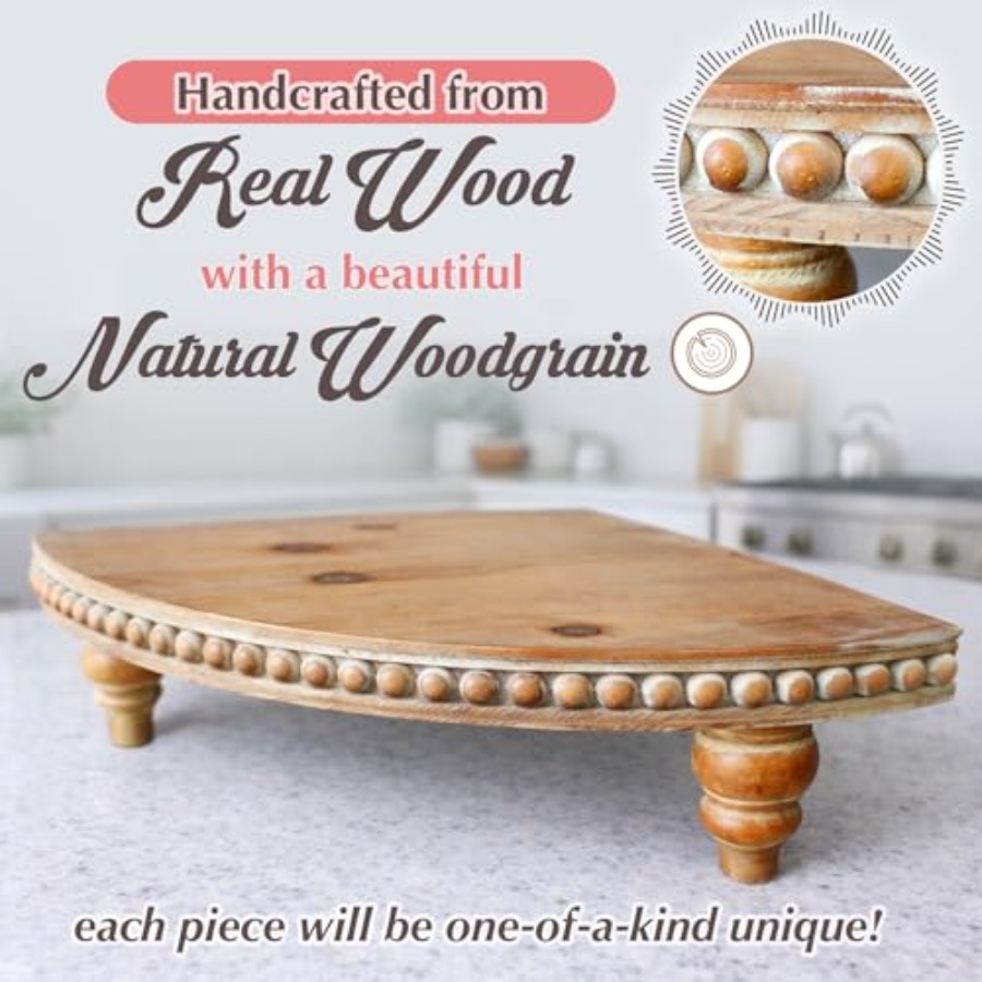 Farmhouse Corner Shelf Stand [ - Bead Organizer Tray avis et prix