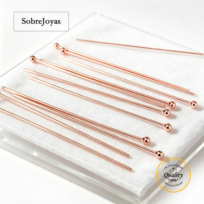 14K Rose Gold Filled Ball Head - Jewelry Making Head Pins avis et prix