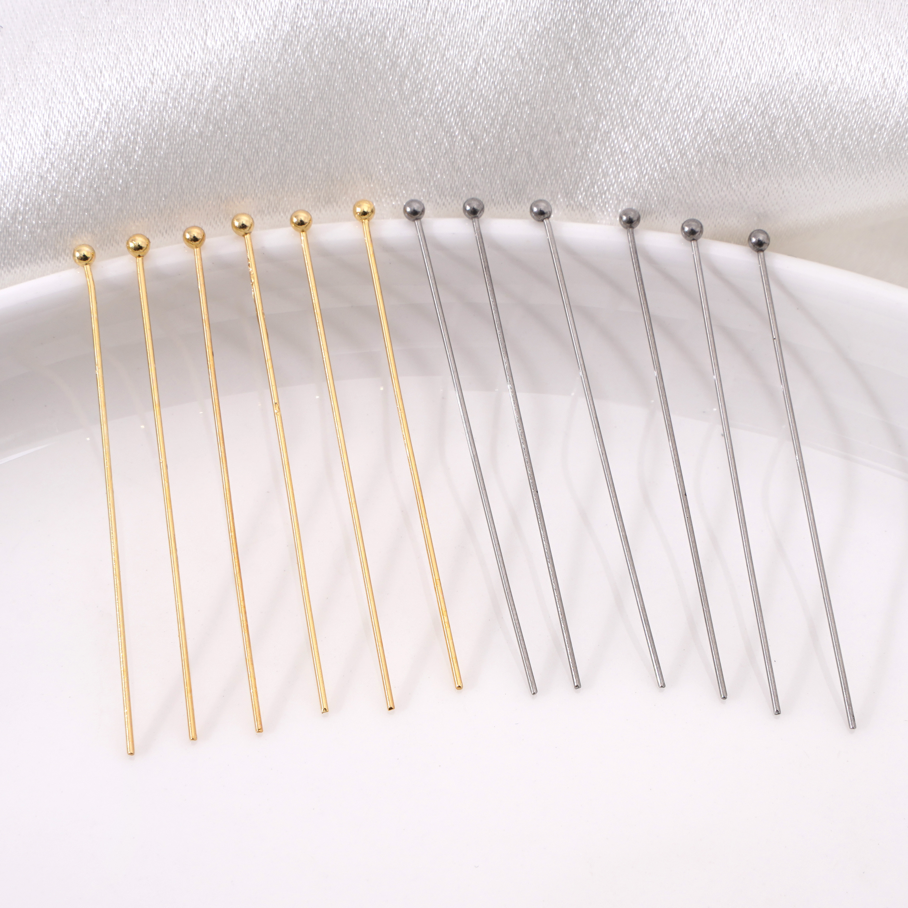 50-100pcs Stainless Steel Rhod - Jewelry Making Head Pins avis et prix