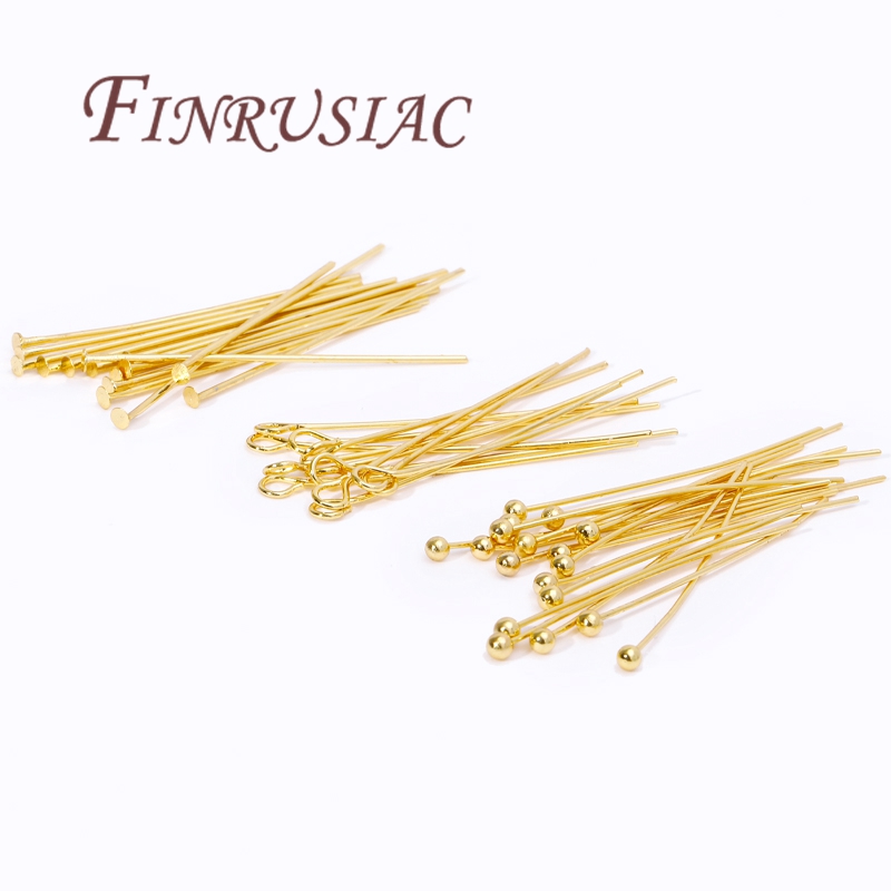 50Pcs 20-50mm Gold Plated Pins - Jewelry Making Head Pins avis et prix