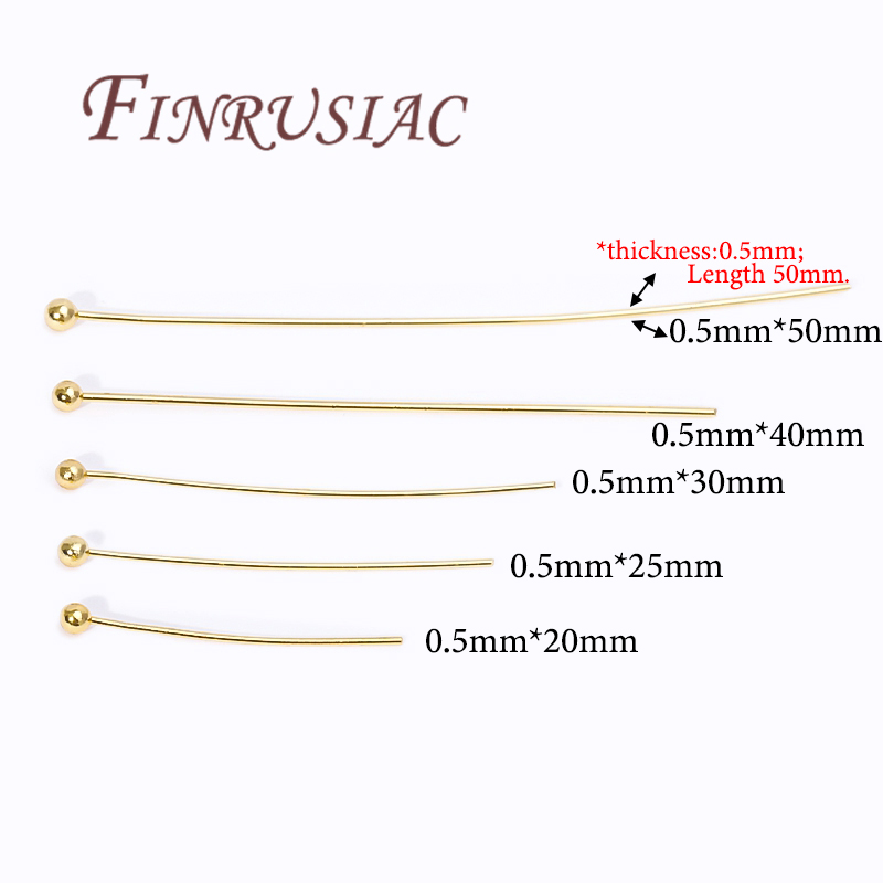 50Pcs 20-50mm Gold Plated Pins - Jewelry Making Head Pins avis et prix