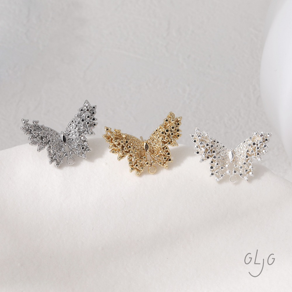 2PCS butterfly Design Ear Stud - Jewelry Making Head Pins avis et prix
