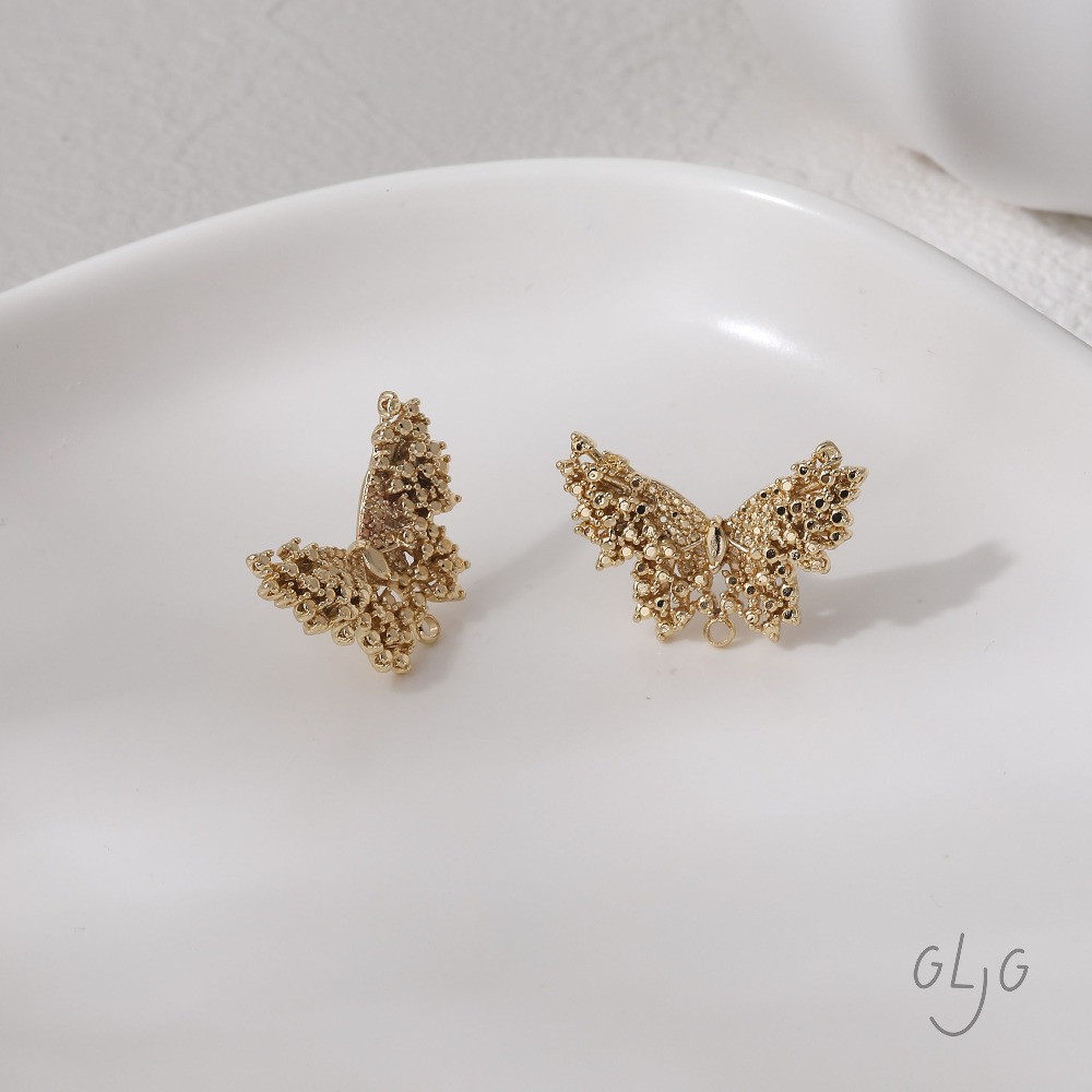 2PCS butterfly Design Ear Stud - Jewelry Making Head Pins avis et prix