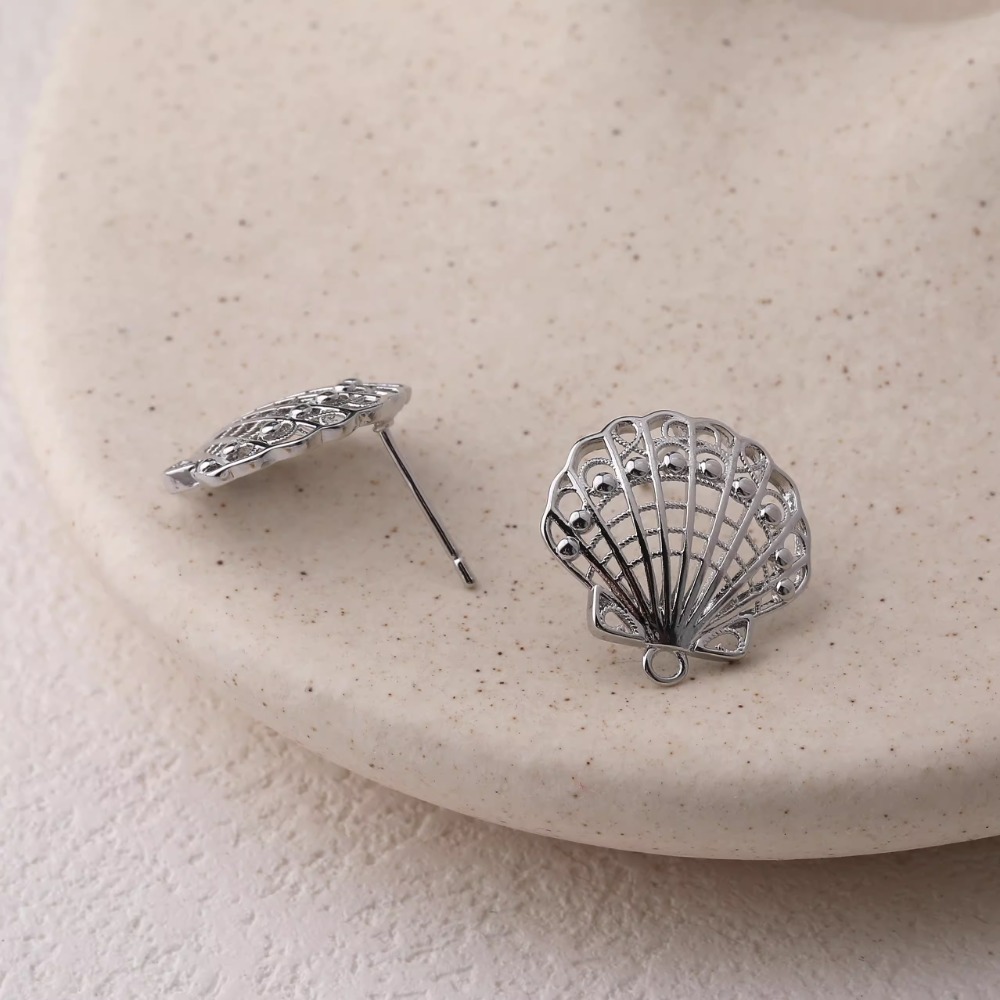 2PCS Dainty Shell Scallop Ear  - Jewelry Making Head Pins avis et prix