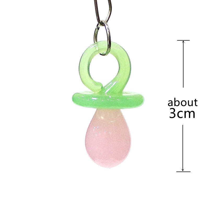 1PC Mini Glass Pacifier Charm  - Jewelry Making Birthday Party avis et prix