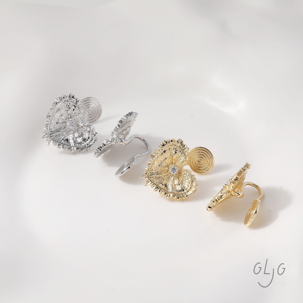 4PCS Heart Charms Stud Earring - Jewelry Making Head Pins avis et prix